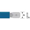 CONNETTORE FASTON MASCHIO VALUELINE ST-175 CON DIAMETRO 1,5MM COLORE BLU